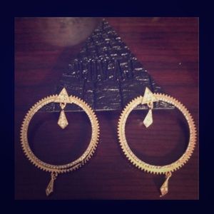 Luv A J pave "kite" earrings.